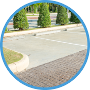 Parking lots and sidewalks