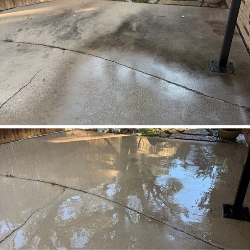 Driveway Cleaning Austin Texas Before and after